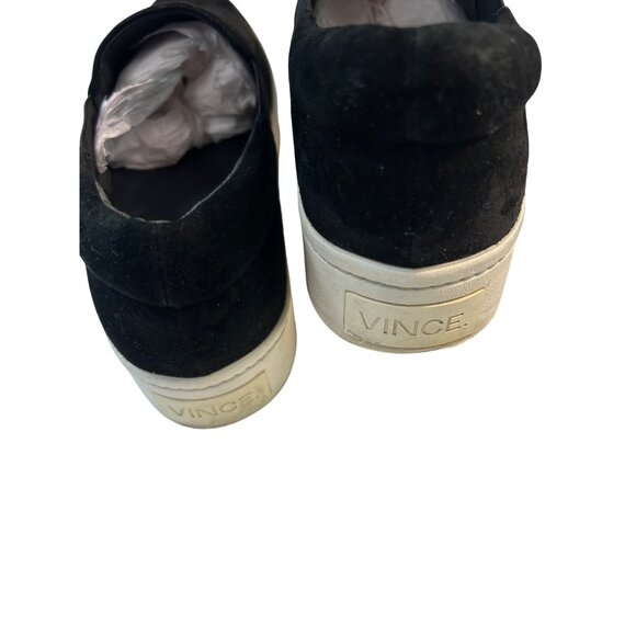 Vince Warren Suede Slip On Platform Sneaker Women's Size 8 M Black - Picture 5 of 6